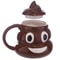 Funny Poop Emoji Mug with Handgrip & Swirly Lid 2