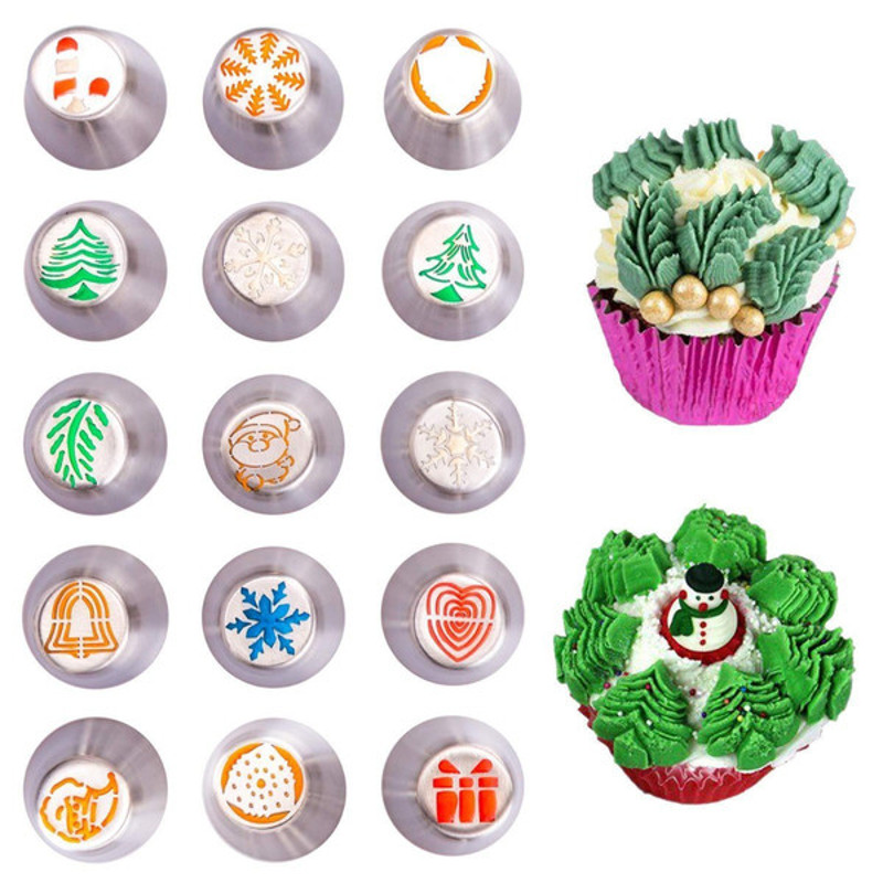 Russian Icing Piping Tips Christmas Design Nozzles 7
