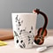 durable ceramic guitar mugs for sale