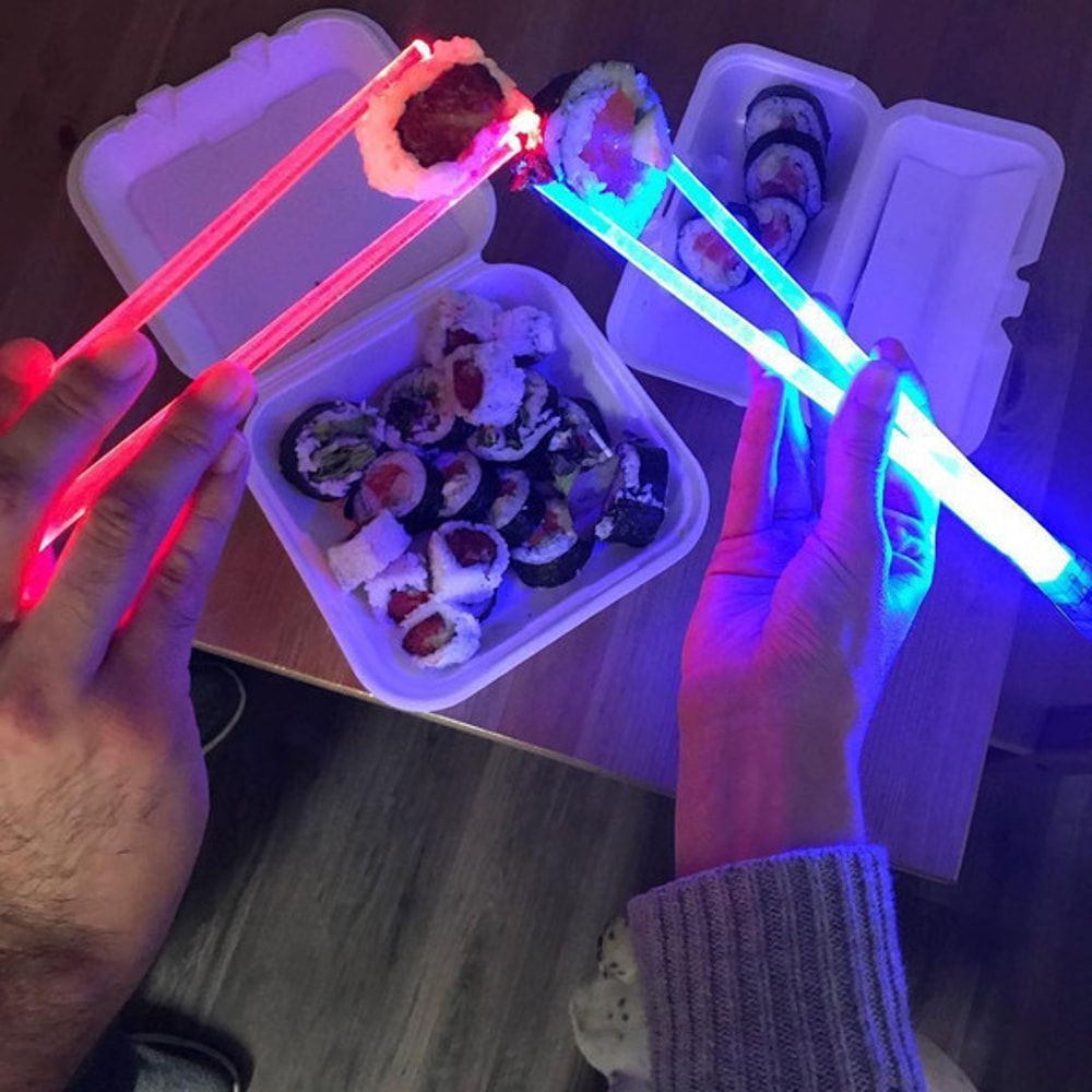 Geeky laser sword chopsticks as unique gifts