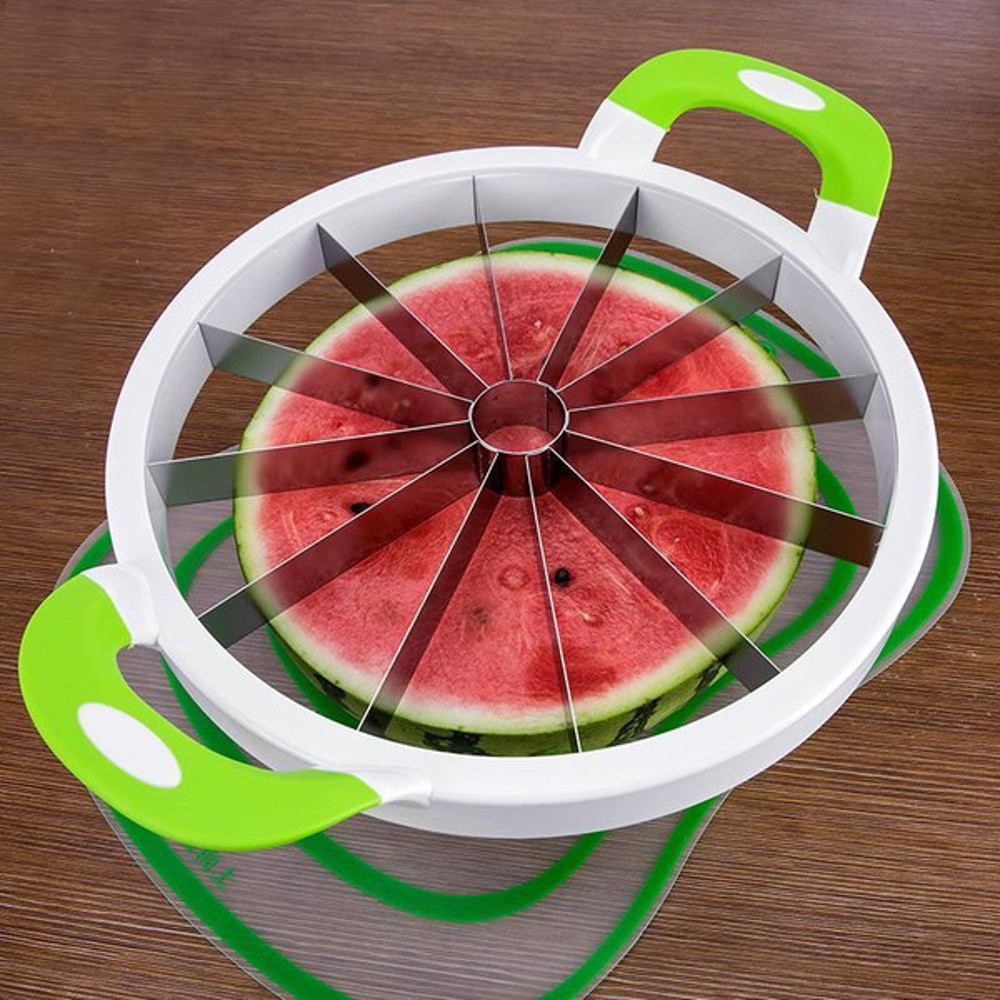 Effortless Fruits & Vegetables Slicer – Stainless Steel Watermelon Cutter, Ergonomic Grip for Safe Slicing 1
