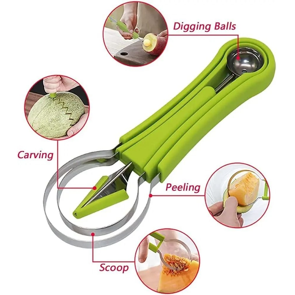 Stainless Steel Fruit Scoop and Cutter