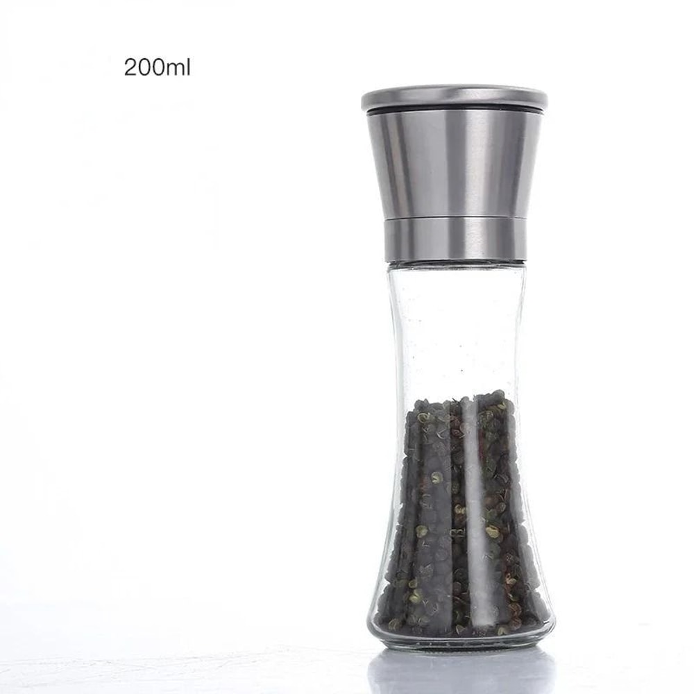 200ML Salt and Pepper Mill with Glass Bottle