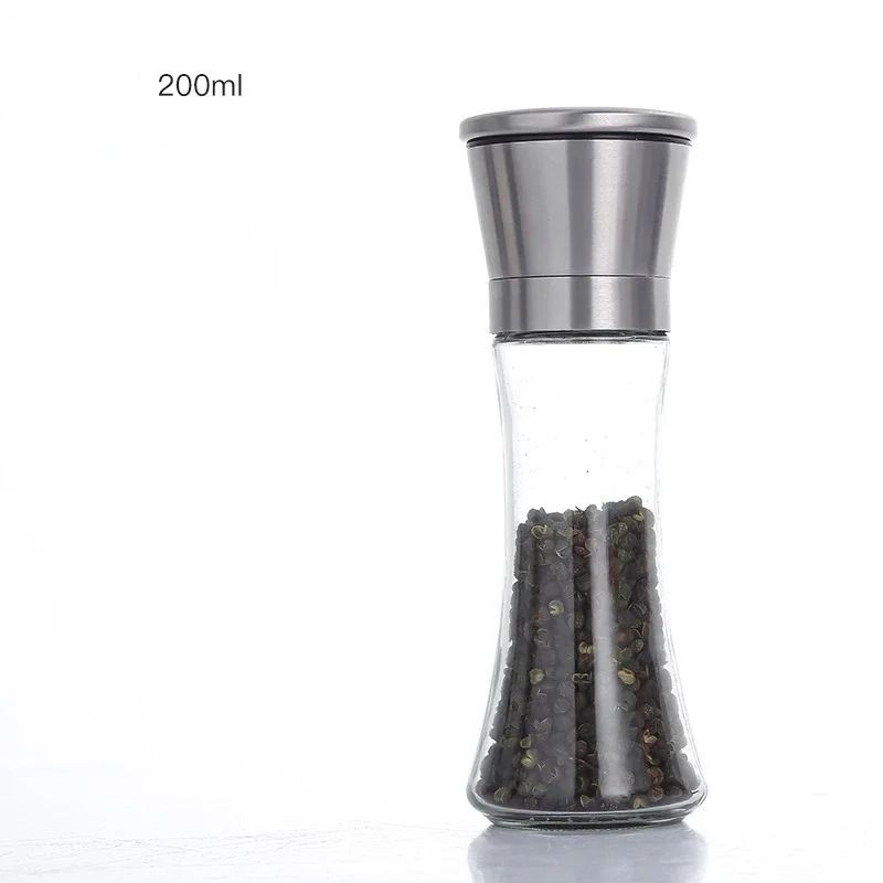 200ML Salt and Pepper Mill with Glass Bottle