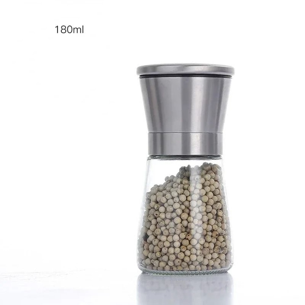 180200ML Stainless Steel Pepper Grinder Manual Spice Mill 4