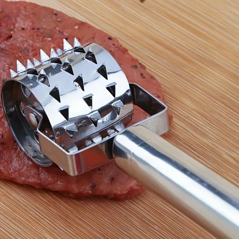 Stainless Steel Meat Tenderizers Roller Rolling Tenderizer With Ultra Sharp Needle Blades Tenderizi 1