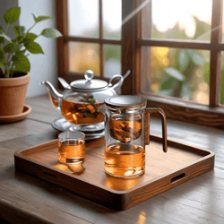 magic glass teapot with strainer