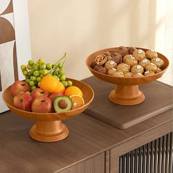 modern wood grain plastic fruit tray – decorative & durable