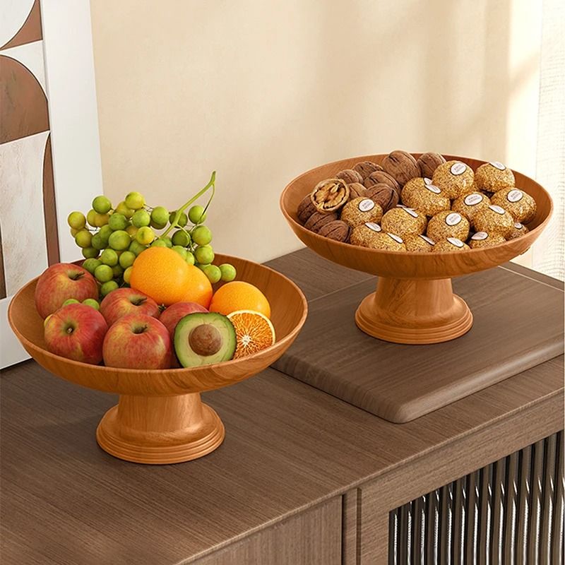 Buy wood grain plastic fruit tray
