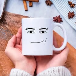 game-inspired man face mug – funny men or women cartoon ceramic coffee cup