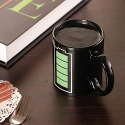 heat sensitive color changing mug – battery pattern ceramic coffee cup