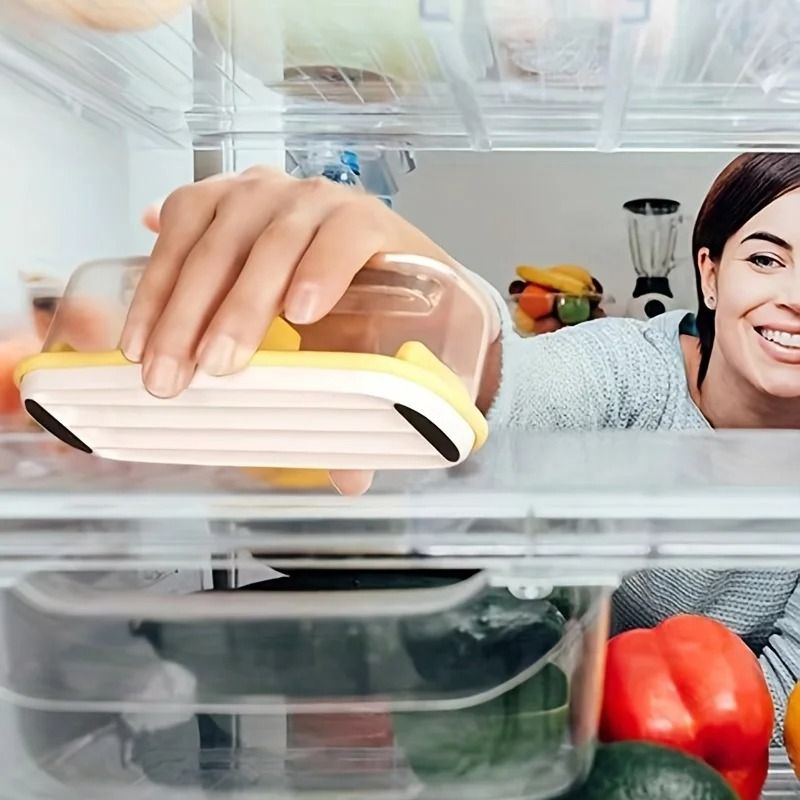 Plastic Butter Dish with Silicone Bottom