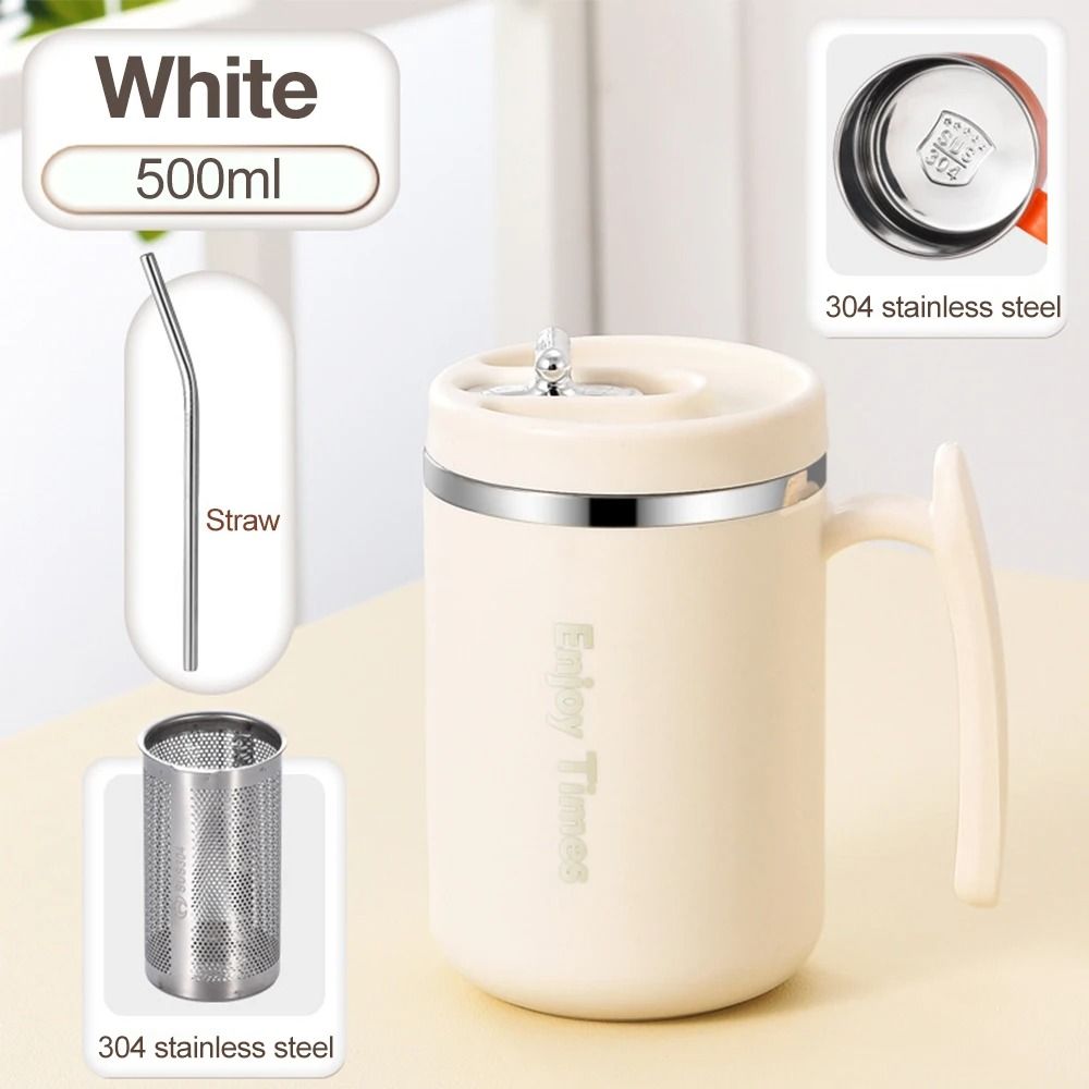 500ML Stainless Steel Tea Infuser Mug With Lid Ideal For Office And Travel 7