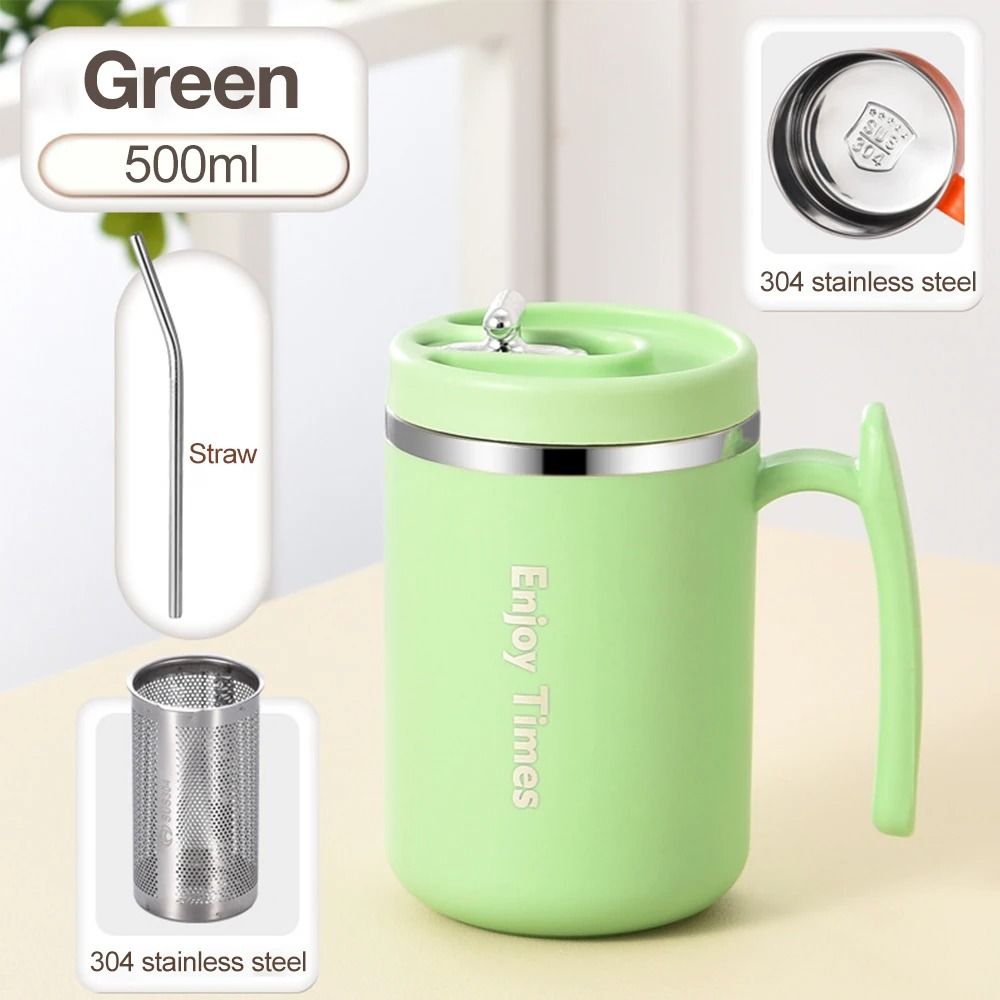 500ML Stainless Steel Tea Infuser Mug With Lid Ideal For Office And Travel 9