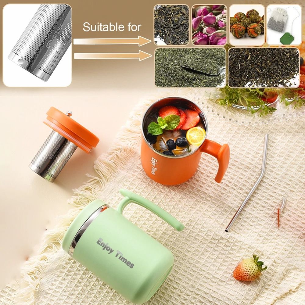 Shop 500ML Stainless Steel Tea Infuser Mug with Lid