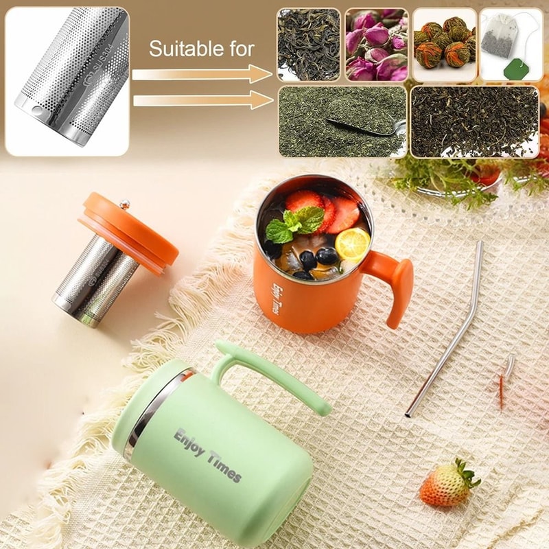 Shop 500ML Stainless Steel Tea Infuser Mug with Lid