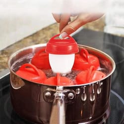 bpa-free silicone egg boiler steamer – non-stick egg cook cups for fast breakfast preparation