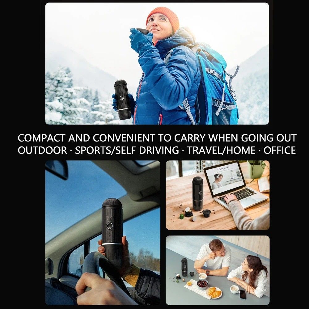 Rechargeable coffee maker for camping