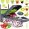 Multifunctional Vegetable Chopper Handle Food Grate Slicer Dicer for Effortless Kitchen Prep