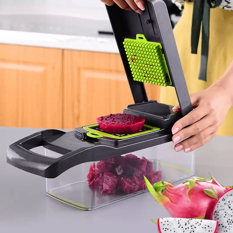 Multifunctional Vegetable Chopper Handle Food Grate Slicer Dicer for Effortless Kitchen Prep
