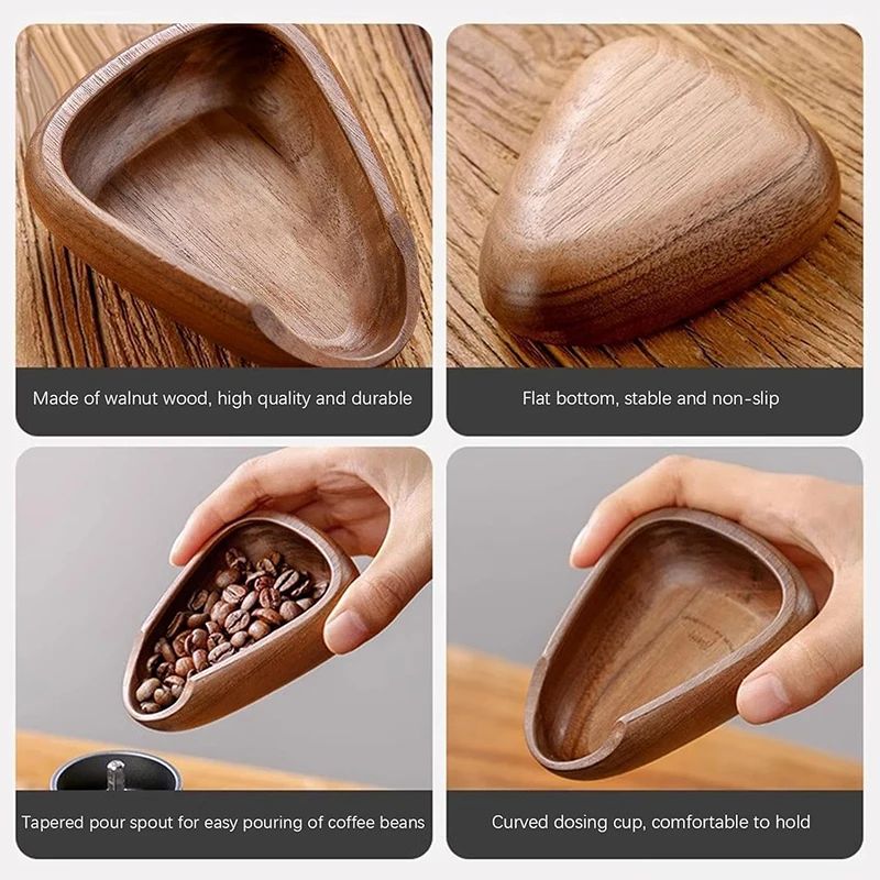 Multifunctional Wooden Coffee Bean Dosing Cup Light Spray Bottle Barista Set Enhance Brewing Coffe 1