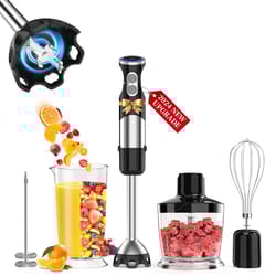 immersion blender 5-in-1 handheld blender, scratch-resistant blending stick for shakes, purees & smoothies