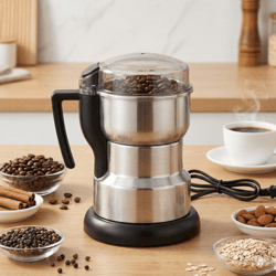 electric multifunctional grinder for coffee, spices, nuts, and grains, home kitchen machine for beans and cereal