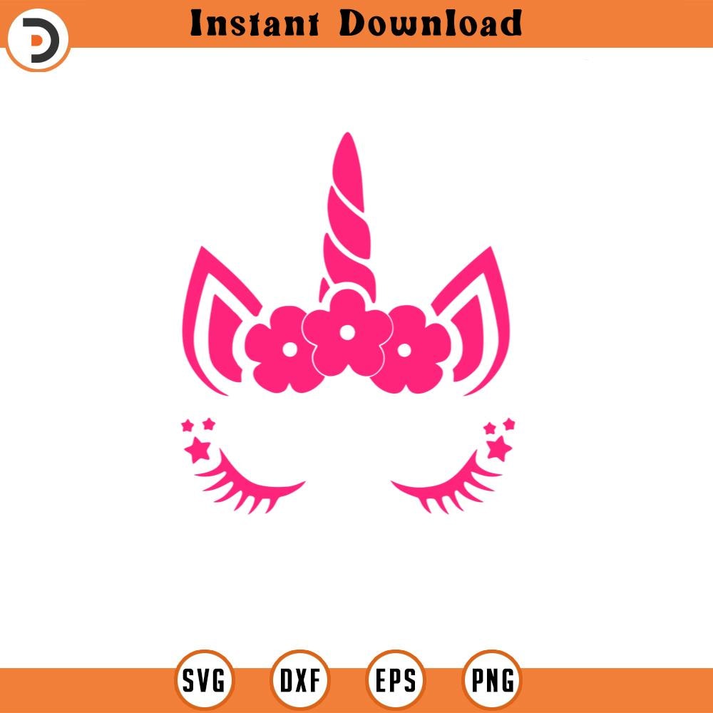 SVG3972-Unicorn SVG, Unicorn Clipart, Unicorn Head SVG, Girl Birthday Svg, Babe Pink Svg, svg files for cricut, Sublimation Design, PNG.jpg
