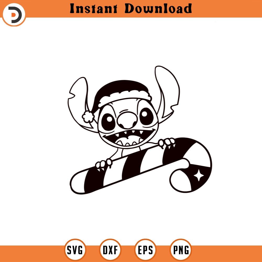 SVG4397-Stitch Christmas SVG candy png dxf clipart , cut file outline silhouette.jpg