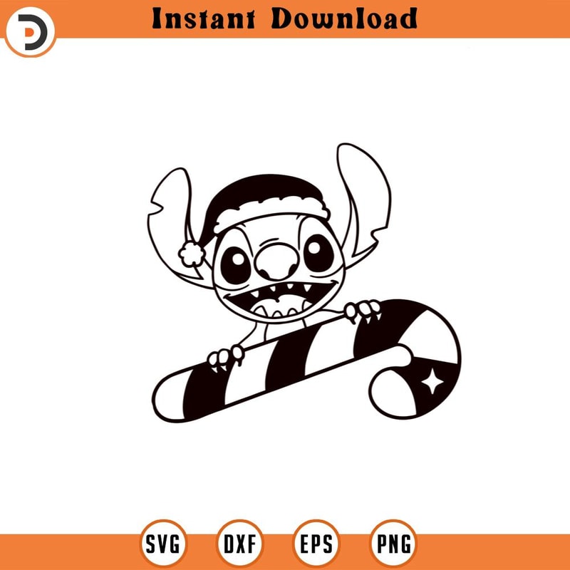 SVG4397-Stitch Christmas SVG candy png dxf clipart , cut file outline silhouette.jpg