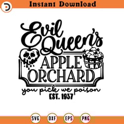 evil queen is apple orchard est 1937 svg silhouette, cricut file