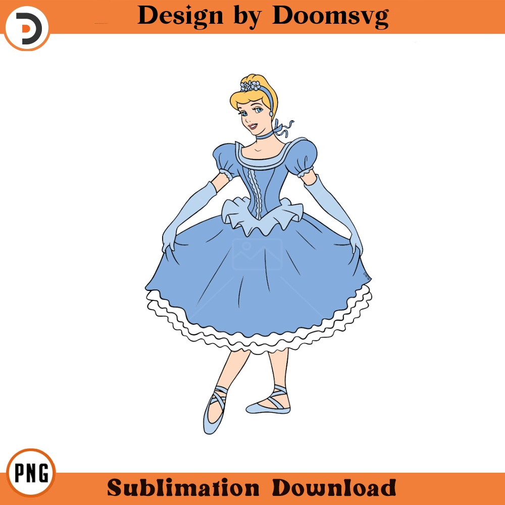 SH751-Cinderella Ballerina Cartoon Clipart Download, PNG Download Cartoon Clipart Download, PNG Download.jpg