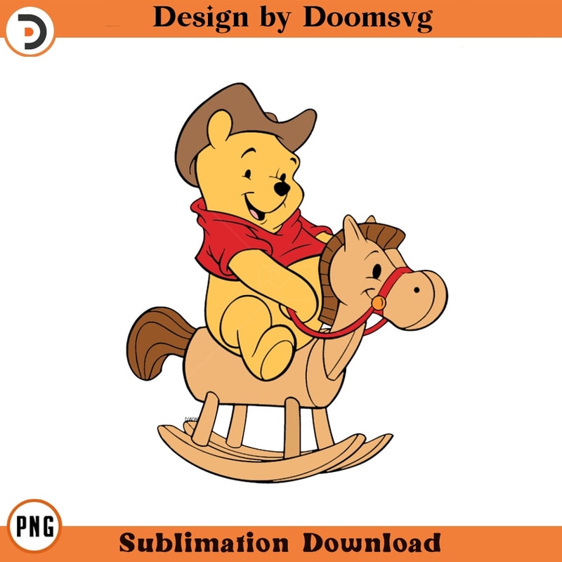 SH1375-Cowboy Pooh Cartoon Clipart Download, PNG Download Cartoon Clipart Download, PNG Download.jpg