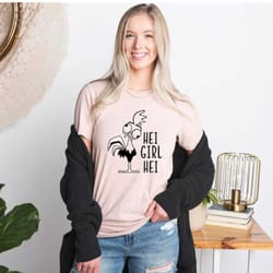 funny disney tee, funny moana shirt, moana rooster shirt, disney animation shirt, hei girl hei tee, disney kids shirt, g