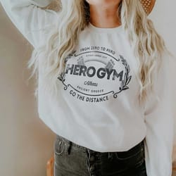hero gym / from zero to hero / go the distance / hercules disney inspired pullover sweatshirt