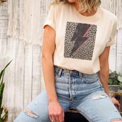leopard lightning bolt t shirt, leopard lightning shirt, lightning shirt, cheetah print shirt, gift for her, bolt sweats