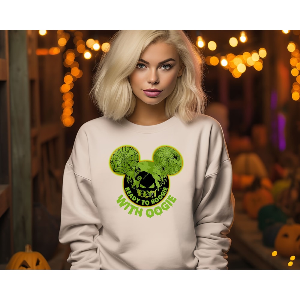 Ready to Boogie with Oogie Halloween Sweatshirt, The Nightmare Before Christmas, Oogie Boogie Bash Sweatshirt, Halloween Party Tee.jpg
