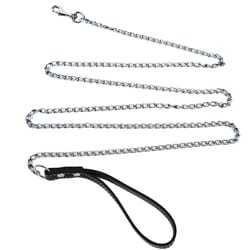 heavy duty chain dog leash with trigger hook - pet training collar