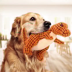cute interactive dinosaur pet toys: plush dog chew toys for small dogs