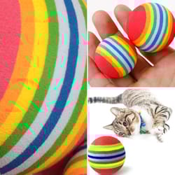 interactive cat and dog toys: chewing, rattle, and scratch balls - rainbow eva foam - pet training supplies
