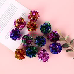 interactive pet toys: 10-pack 5.5cm ringing paper balls for cats - kitten accessories & supplies