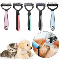 Pet Grooming Tool: Hair Removal Comb for Dogs & Cats - Dematting & Trimming Brush