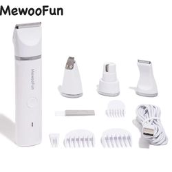 Mewoofun Pet Electric Hair Trimmer: 4-in-1 Grooming Clipper