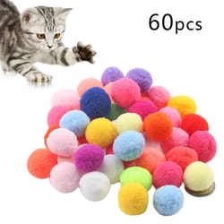 colorful plush ball cat toys: molar-resistant, bouncy, interactive chew toy - pet products for dropshipping