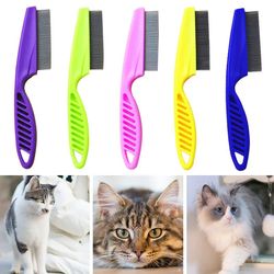 Stainless Steel Pet Hair Comb: Comfortable Grooming for Cats & Dogs