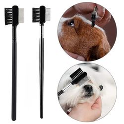 Double-Sided Pet Eye Comb: Stain Remover & Grooming Tool for Small Dogs/Cats