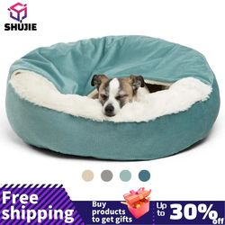 Cozy Orthopedic Dog Bed: Hooded Blanket, Winter-Warm, Waterproof, Machine Washable