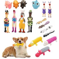 Squeaky Rubber Chicken Dog Toy | Chew Resistant Puppy Sound Toy
