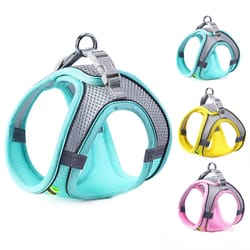 adjustable pet harness for dogs & cats reflective, breathable & safe for outdoor walking pet travel gear & fashion