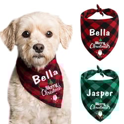 christmas pet cartoon bandanas: personalized dog bandana scarf